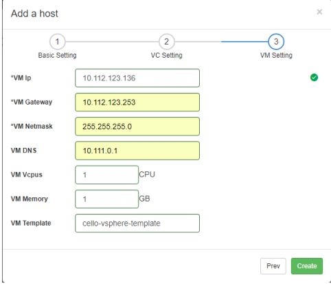 vm setting